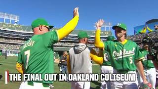 The FINAL OUT in Oakland Coliseum ⚾️ Athletics take down Rangers in final home game | ESPN MLB