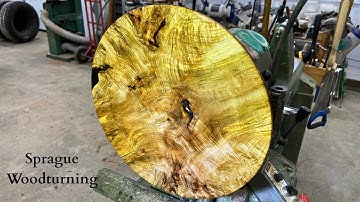 Woodturning - Turning a Stunning Maple Burl Platter with Epoxy and CA Glue Repair!!