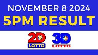 5pm Lotto Result Today November 8 2024 | PCSO Swertres Ez2