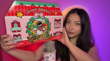 unboxing my hello kitty advent calendar and hoping to find potential asmr triggers
