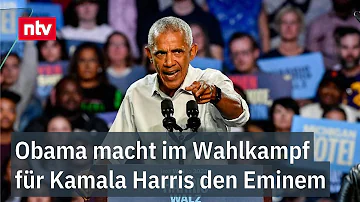 Obama macht für Kamala Harris den Eminem - "Lose Yourself" im Wahlkampf | ntv