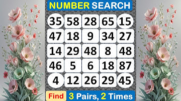 Number Search: Focus On Your Memory? #braingame #memory #mindset #match #puzzle #quiz #focus  -#346