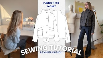 Sew a Funnel Neck Jacket | Beginner Friendly Sewing Pattern Sew Along