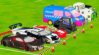 TRANSPORTING ALL POLICE CARS, TRUCK POLICES, SUPER CARS POLICE! Farming Simulator 22