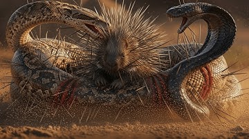 King Cobra and Python Team Up Against Porcupine – What Happens Next Is Crazy