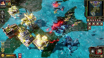 Command & Conquer™ Red Alert™ 3 2V4 on custom Map Portress  20K