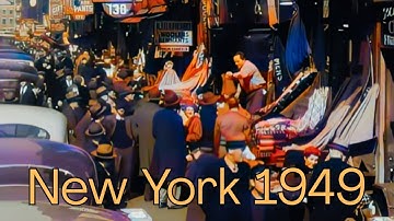 New York 1949 in Color, Real Street Life (60fps, Remastered) Sound Design