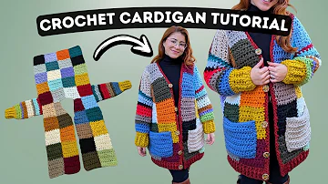 Crochet Chunky Cardigan Tutorial | Quick and Easy Crochet Tutorial | Brunaticality Crochet