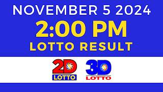 2pm Lotto Result Today November 5 2024 | PCSO Swertres Ez2