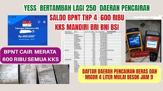 BPNT TAHAP 4 600 RIBU CAIR DI KKS MANDIRI BRI BSI BNI DI LEBIH 250 DAERAH KABUPATEN KOTA MALAM INI