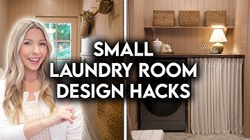 SMALL LAUNDRY ROOM DESIGN HACKS | Space Saving Organization Tips