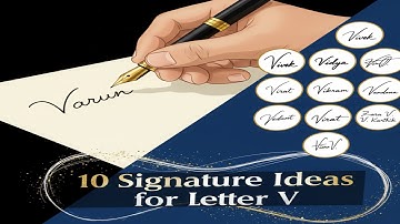 ✅Top 10 signature styles | V name signature style | Signature Style of my name 