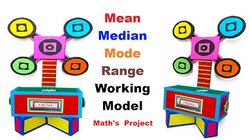 mean mode median range working model for maths exhibition - diy - craftpiller