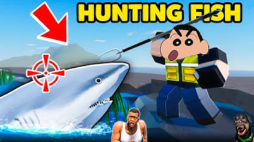 SHINCHAN NOOB vs PRO vs HACKER in SPEAR FISHING ROBLOX with FRANKLIN & CHOP | DREAM SQUAD