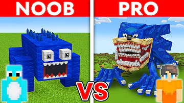 NOOB vs PRO: SHIN SONIC House Build Challenge in Minecraft