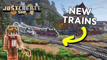 I Connected my MEGA Base with TRAINS in Minecraft Create Mod