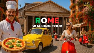 Rome 4K Walking Tour | 1‑Hour Virtual Walk through Colosseum, Pantheon & Hidden Gems