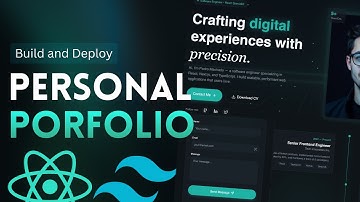 Build and Deploy a Modern Personal Portfolio with ReactJS and TailwindCSS | React Tailwind Tutorial
