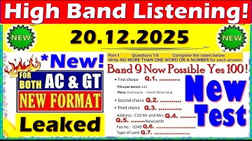 IELTS LISTENING PRACTICE TEST 2025 WITH ANSWERS | 20.12.2025