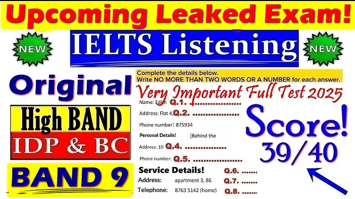 IELTS LISTENING PRACTICE TEST 2025 WITH ANSWERS | 20.12.2025