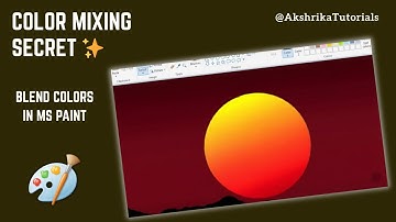 Computer Color Mixing Trick in MS Paint | Create Perfect Gradient Circles | MS Paint Drawing