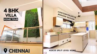 4BHK Contemporary Villa | Home Tour | Modern Duplex Home | Located in Chennai | 40x50 Plot |