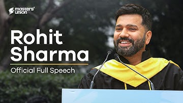 Rohit Sharma Convocation Address | Full Speech | Masters