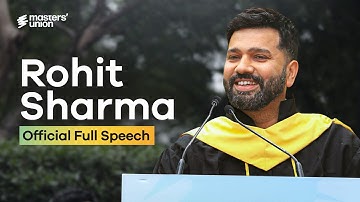 Rohit Sharma Full Speech | Convocation Address at Masters