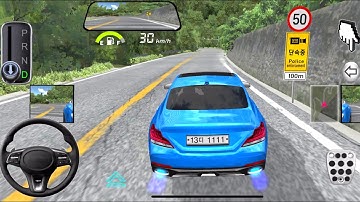 New Blue Mercedes G63 Narrow Mountain Road Driving - 3d Driving Class android game - Car Game