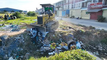 First Start a New Project! Landfill Delete Canal Garbage Using Skill Dozer D31P & 5Ton Truck Unload