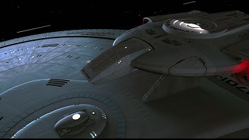 Enterprise Transporting the USS Defiant At Warp - Cargo Concept