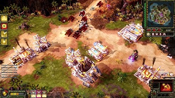 Command & Conquer™ Red Alert™ 3   Uprising 3V3 Soviets vs Hard Empire on Apocalypse Mountain.