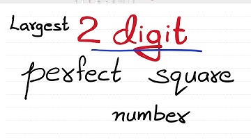Largest two digit perfect square number | using long division method | largest perfect square number
