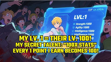 Thumbnail of My Lv. 1 = Their Lv. 100! My Secret Talent: "100x Stats" - Every 1 Point I Earn Becomes 100!