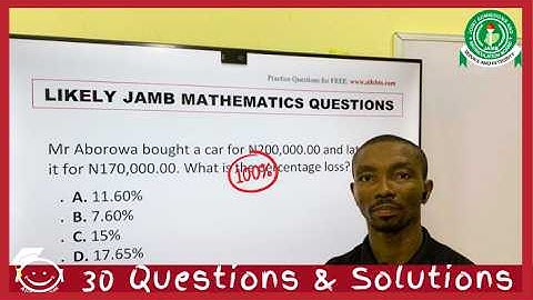 JAMB 2026 Mathematics Questions  – Top Repeated Questions & Shortcuts