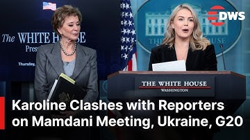 FULL PRESS CLASH: Karoline Faces Tough Reporter Questions on Mamdani Meeting, Ukraine & G20 Summit