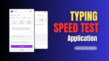 I Built a Typing Speed Test App using HTML, CSS & JAVASCRIPT 
