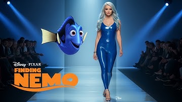 Finding Nemo Characters as REAL LIFE Humans on Luxury Runway! (13 Mind-Blowing AI Transformations)