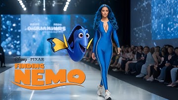 Finding Nemo Characters as REAL LIFE Humans on Luxury Runway! (13 Mind-Blowing AI Transformations)