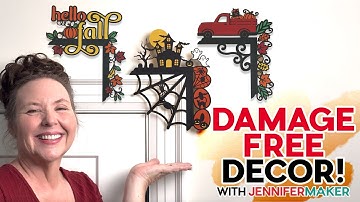 How To Make & Hang Fall Door Corner Toppers 🎃 Easy DIY Decoration For Renters