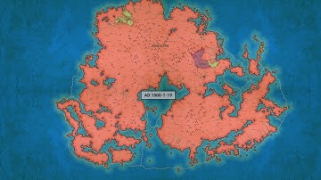 1,000 Years in Fantasy Map Simulator | Timelapse