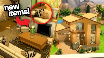 Building a BASE GAME ONLY Modern Desert Home in The Sims 4