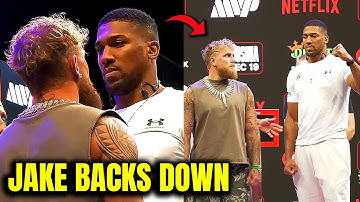 Jake Paul probeert Anthony Joshua te INTIMIDEREN en wordt BANG *FACE OFF*