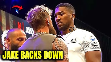 Jake Paul probeert Anthony Joshua te INTIMIDEREN en wordt BANG *FACE OFF*