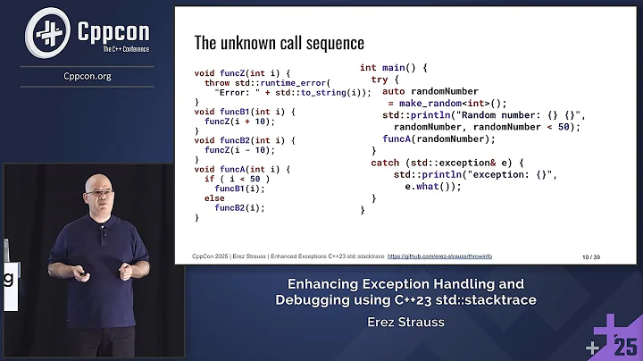 The Hidden Power of C++23 std::stacktrace for Faster Debugging & Exception Handling - Erez Strauss