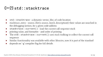 The Hidden Power of C++23 std::stacktrace for Faster Debugging & Exception Handling - Erez Strauss