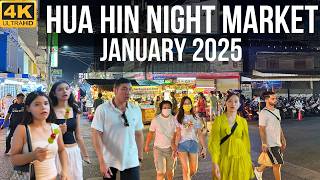 [4K] Hua Hin Thailand | Night Walk Hua Hin Night Market | Best place to visit 2025