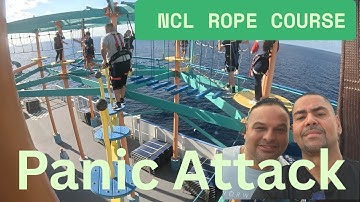 Major Panic Attack on NCL Rope Course #ncl #cruiseship #travel #nclgetaway #cruise #norwegiancruise