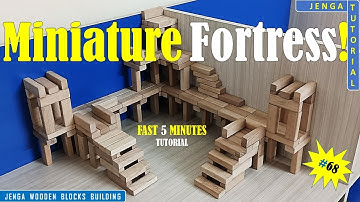 Jenga Tutorial #68: Building a Jenga Miniature Fortress — Epic Block Design! 🏰 #miniature #jenga