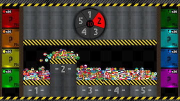 Elevator Crush - Worldwide Team Survival - Marble Race Countries in Algodoo